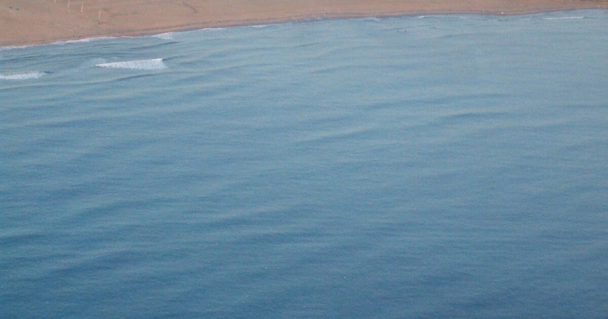 La lunga spiaggia sabbiosa della Plaia di Catania